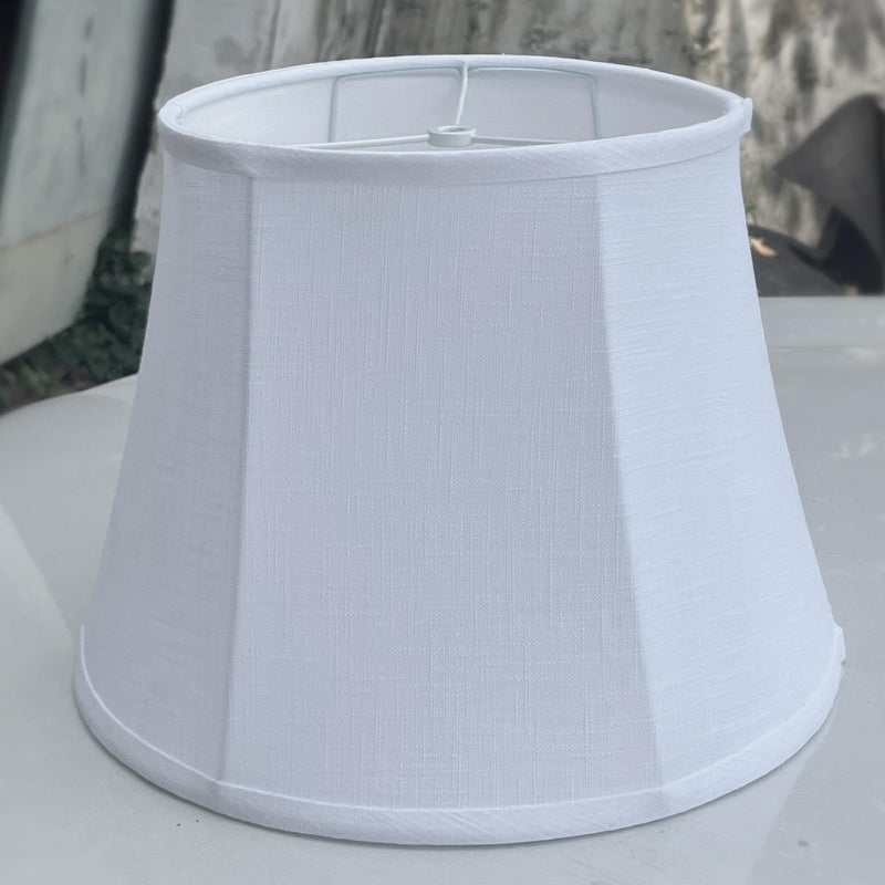 TooToo Star Double Tootoo Star White Lamp Shade Set of 2, Large Drum Lampshade for Floor Light and Table Lamp 10x14x10 inch, DIY Fabric Natural Linen Hand Crafted, Spider (White, 10x14x10 inch) - Image 4